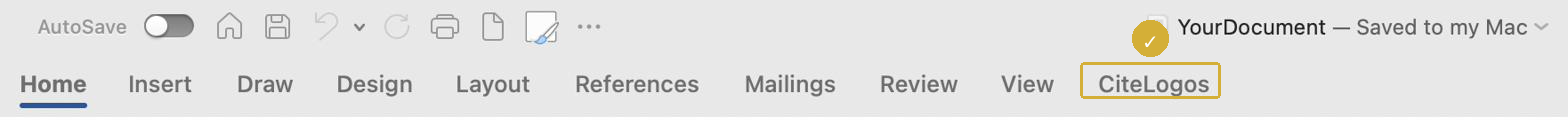 CiteLogos tab appears in the ribbon